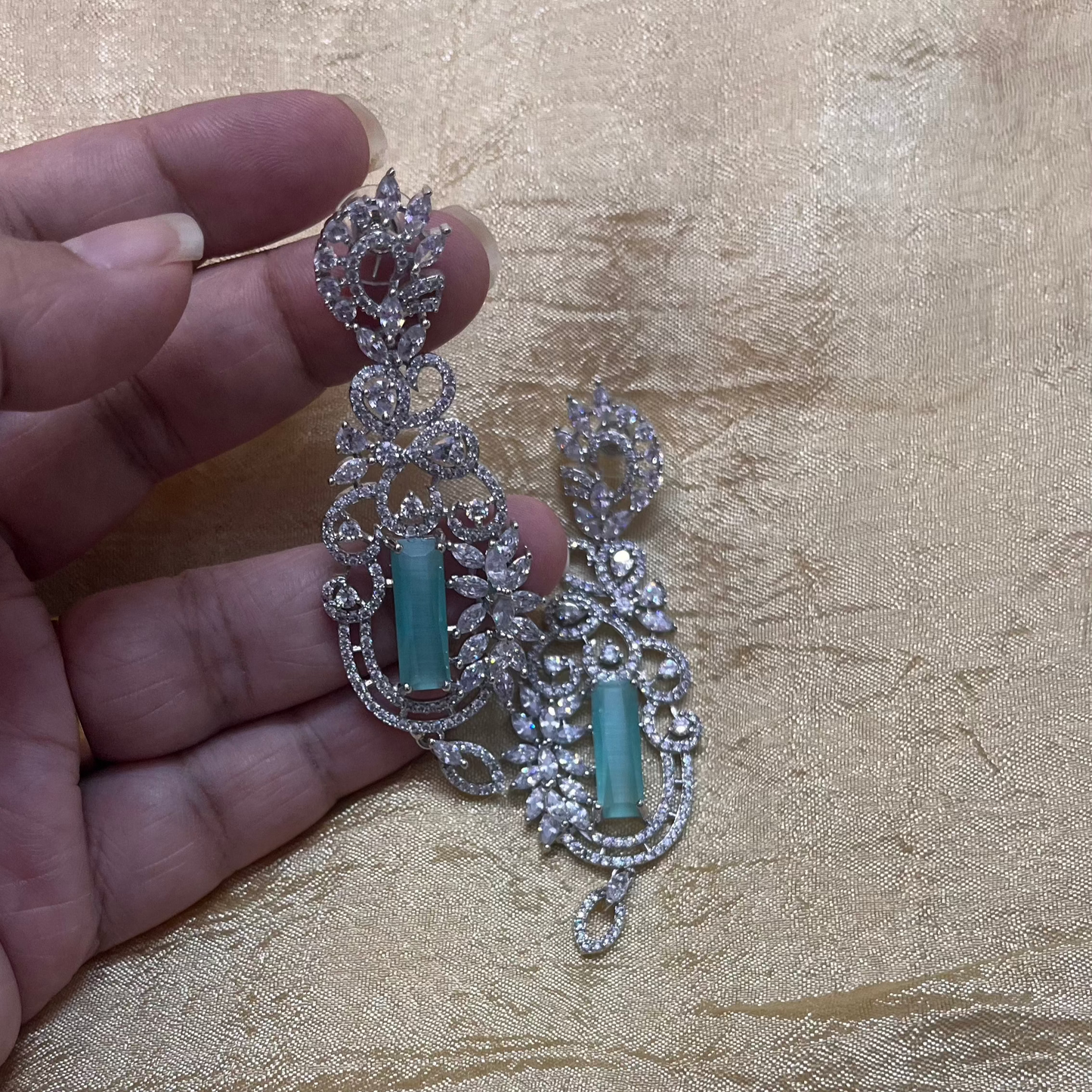 Aadya Rhodium Plated Dangler