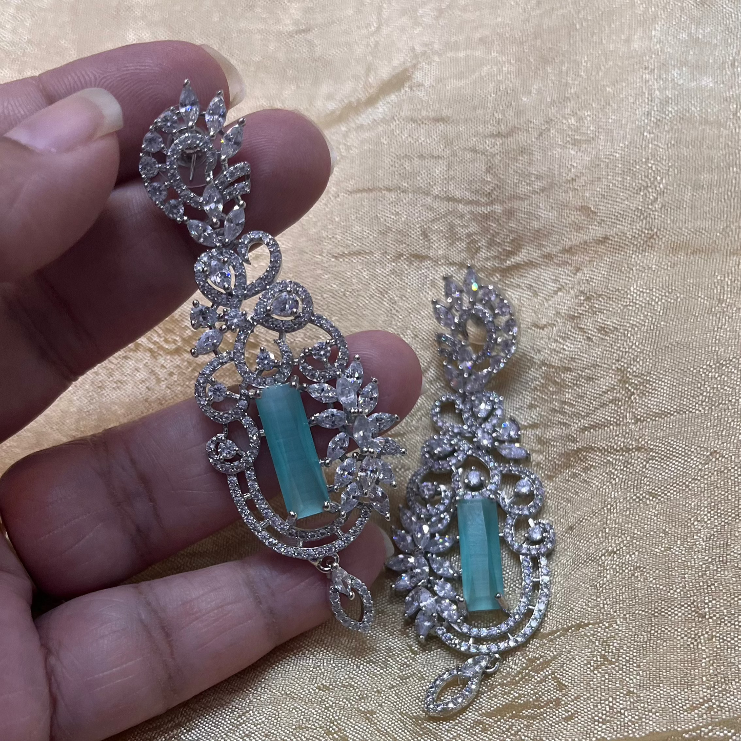 Aadya Rhodium Plated Dangler