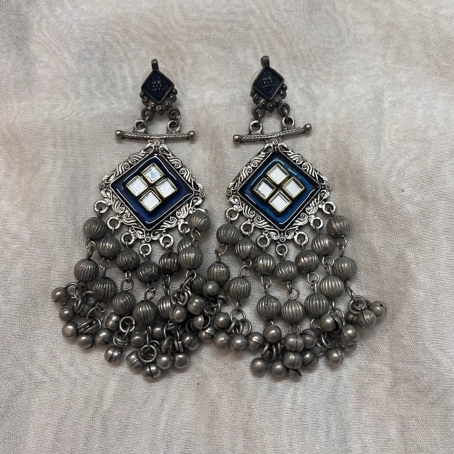Chandelier Blue Aura Earrings